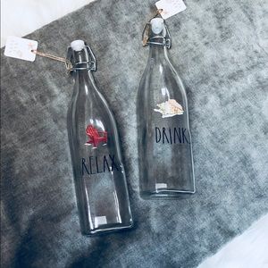 *SOLD* Rae Dunn Relax  Drink Glass Bottle Trigger